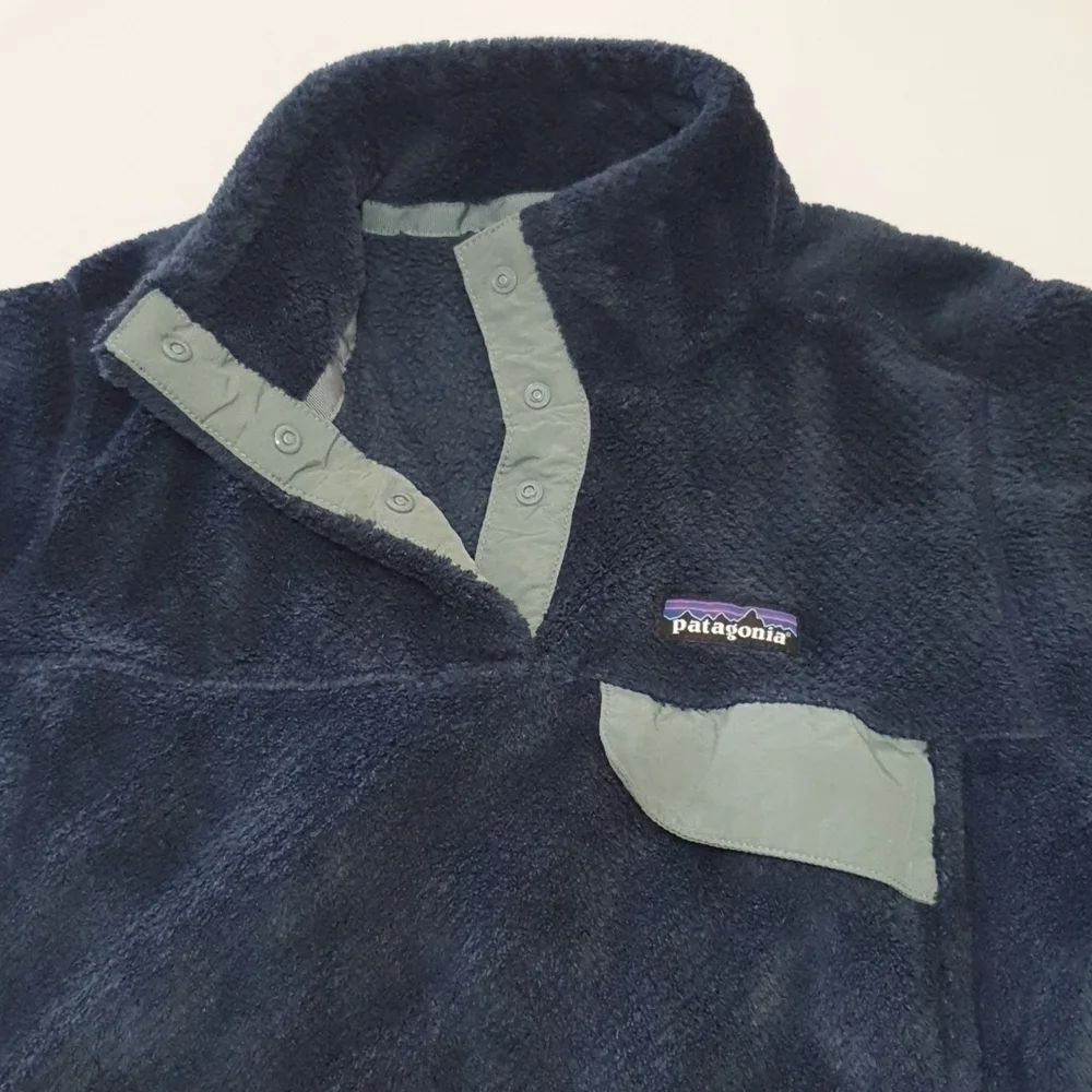 Patagonia Retool Fleece Snap Prusian Blue Pullover
